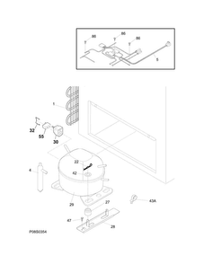 System Diagram and Parts List for FFFC16M5QWA  Frigidaire Freezer