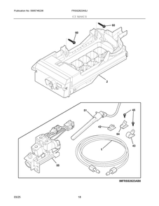 Ice Maker Diagram and Parts List for FRSS2623ASJ  Frigidaire Refrigerator