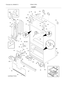 Cabinet Diagram and Parts List for FPBS2777RF9  Frigidaire Refrigerator