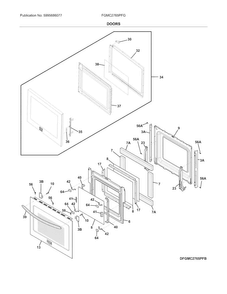 Doors Diagram and Parts List for FGMC2765PFG  Frigidaire Microwave Oven Combo