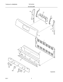 BACKGUARD Diagram and Parts List for FGFL87GSH  Frigidaire Range