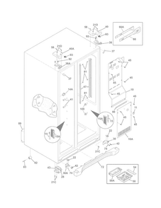 Cabinet Diagram and Parts List for FGHS2655PF2  Frigidaire Refrigerator