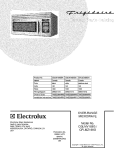 COVER Diagram and Parts List for CGLMV169GSA  Frigidaire Microwave