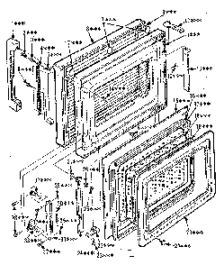 Door Parts Diagram and Parts List for 5648698510  Kenmore Microwave