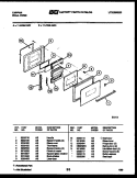 DOOR PARTS Diagram and Parts List for 11-7439-00-01  Tappan Wall Oven
