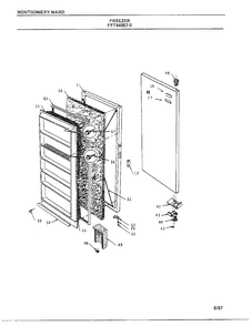 Freezer Diagram and Parts List for 44057  Frigidaire Freezer