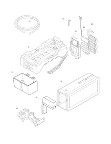 Fresh Food Ice Maker Diagram and Parts List for EI23BC65KS4  Electrolux Refrigerator