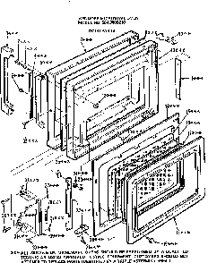 Door Parts Diagram and Parts List for 5649998210  Kenmore Microwave