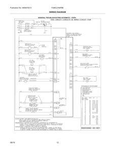 Wiring Diagram Diagram and Parts List for FGMC2765PBE  Frigidaire Microwave Oven Combo