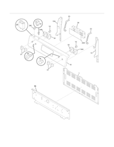 Backguard Diagram and Parts List for CFEF3048LSJ  Frigidaire Range