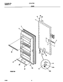 DOOR Diagram and Parts List for CFU17F3HW1  Frigidaire Freezer
