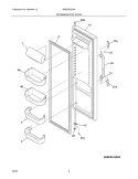 REFRIGERATOR DOOR Diagram and Parts List for WRS6R3EW4  Westinghouse Refrigerator