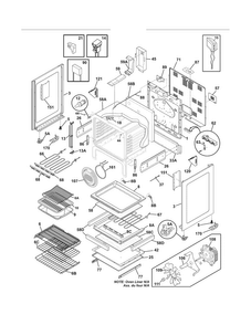 Body Diagram and Parts List for EI30EF55GSH  Electrolux Range