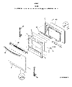 Door Diagram and Parts List for 79092649810  Kenmore Range