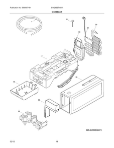 Ice Maker Diagram and Parts List for EW28BS71ISD  Electrolux Refrigerator