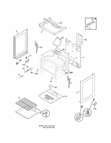 Body Diagram and Parts List for 79073033310  Kenmore Range