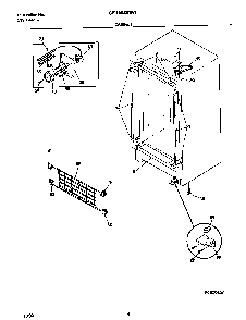 Cabinet Diagram and Parts List for GFU14M3GW1  Gibson Freezer