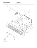 CONTROLS / TOP PANEL Diagram and Parts List for GLGQ442CES0  Frigidaire Dryer