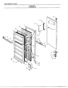 Freezer Diagram and Parts List for 46656B-7  Frigidaire Freezer