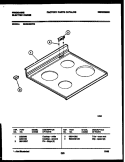 COOKTOP PARTS Diagram and Parts List for RES34BNW3  Frigidaire Range