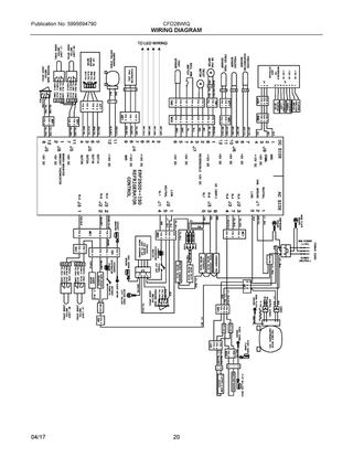 Cabinet Diagram and Parts List for FFFC22M6QWJ  Frigidaire Freezer