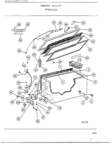 Freezer 18 Cu. Ft. Diagram and Parts List for 88161-0D  Frigidaire Freezer
