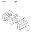 DOOR Diagram and Parts List for FGF332BBWC  Frigidaire Range