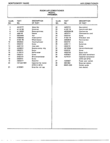 Room Air Conditioner Page 4 Diagram and Parts List for 5068A  Frigidaire Air Conditioner