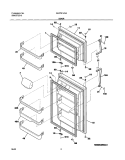 DOORS Diagram and Parts List for GLRT214RAB4  Frigidaire Refrigerator