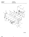 CONTROL PANEL Diagram and Parts List for FWS850RHS0  Frigidaire Washer