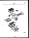 SHELVES AND SUPPORTS Diagram and Parts List for ATG180VNCD0  Frigidaire Refrigerator