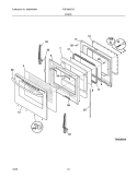 DOOR Diagram and Parts List for FGF366DCG  Frigidaire Range