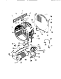 DRUM AND MAIN MOTOR Diagram and Parts List for DC600EXD2  Frigidaire Dryer