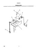 CONTROL PARTS Diagram and Parts List for FAH106J1T1  Frigidaire Air Conditioner