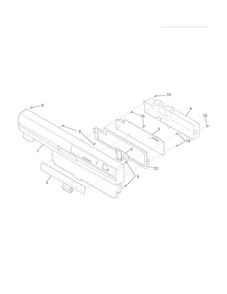 Control Panel Diagram and Parts List for FGBD2445NW0A  Frigidaire Dishwasher