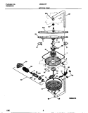 MOTOR & PUMP Diagram and Parts List for MDB531RFR1  Frigidaire Dishwasher