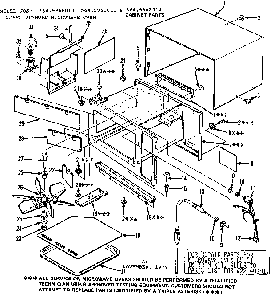 Cabinet Parts Diagram and Parts List for 5649968010  Kenmore Microwave