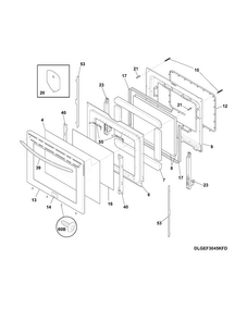 Door Diagram and Parts List for CGEF3058RFA  Frigidaire Range