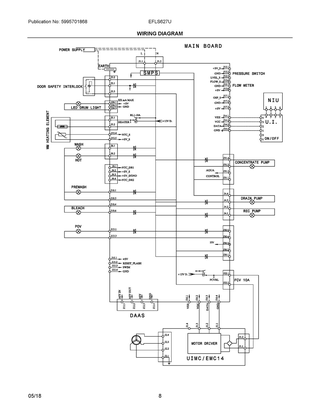 Wiring Diagram Diagram and Parts List for EFLS627UIW0  Frigidaire Washer