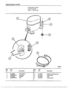 Dehumidifier Page 4 Diagram and Parts List for 93306  Frigidaire Dehumidifier
