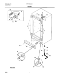 CABINET Diagram and Parts List for FFU14C3AW1  Frigidaire Freezer