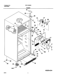 CABINET Diagram and Parts List for FRT17B1BW0  Frigidaire Refrigerator