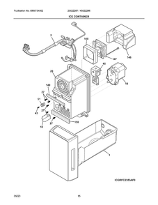 Part Location Diagram of 5304530679 Frigidaire SUPPORT