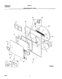 FRONT Diagram and Parts List for SGR341AQ4  Westinghouse Dryer