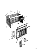 CABINET, FRONT, WARPPER Diagram and Parts List for AH144G2T1  Frigidaire Air Conditioner
