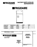 COVER Diagram and Parts List for FRT26XGCB1  Frigidaire Refrigerator