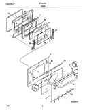 DOOR Diagram and Parts List for MEF368CGS2  Frigidaire Wall Oven