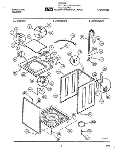 Frigidaire Washer Diagram and Parts List for WCDSLW*O  Frigidaire Washer