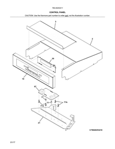 Part Location Diagram of 5304504215 Frigidaire CONTROLLER