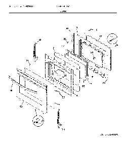Door Diagram and Parts List for LFEF3054TDK  Frigidaire Range